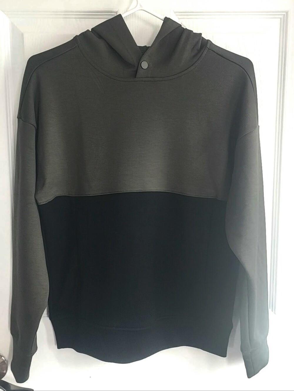 JACKSON Boy's Two-Tone Washed Long Sleeve Hooded Sweater- Gray and Black/ 1003